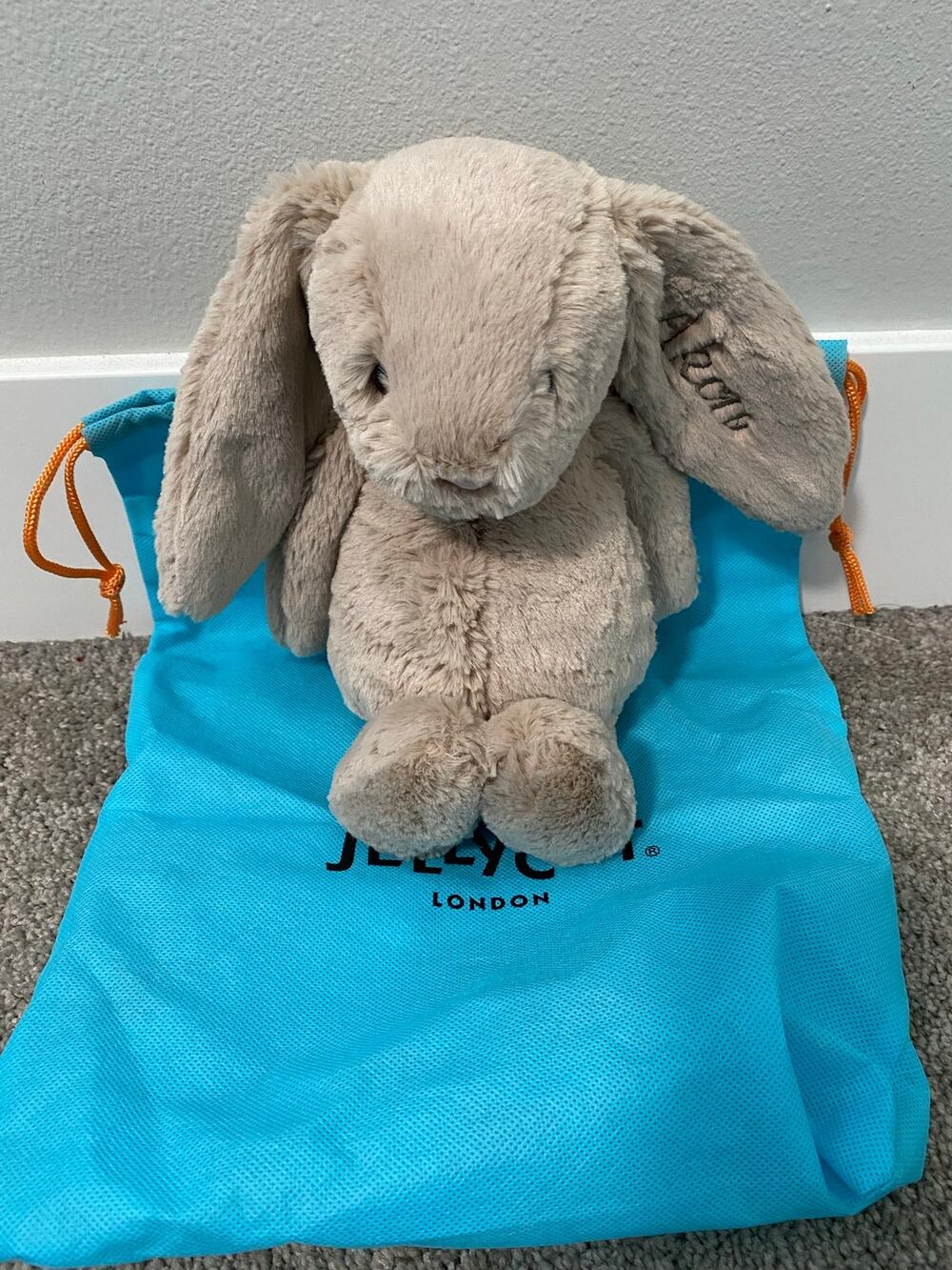 New Jellycat Bashful Bunny Plush Personalized with Name